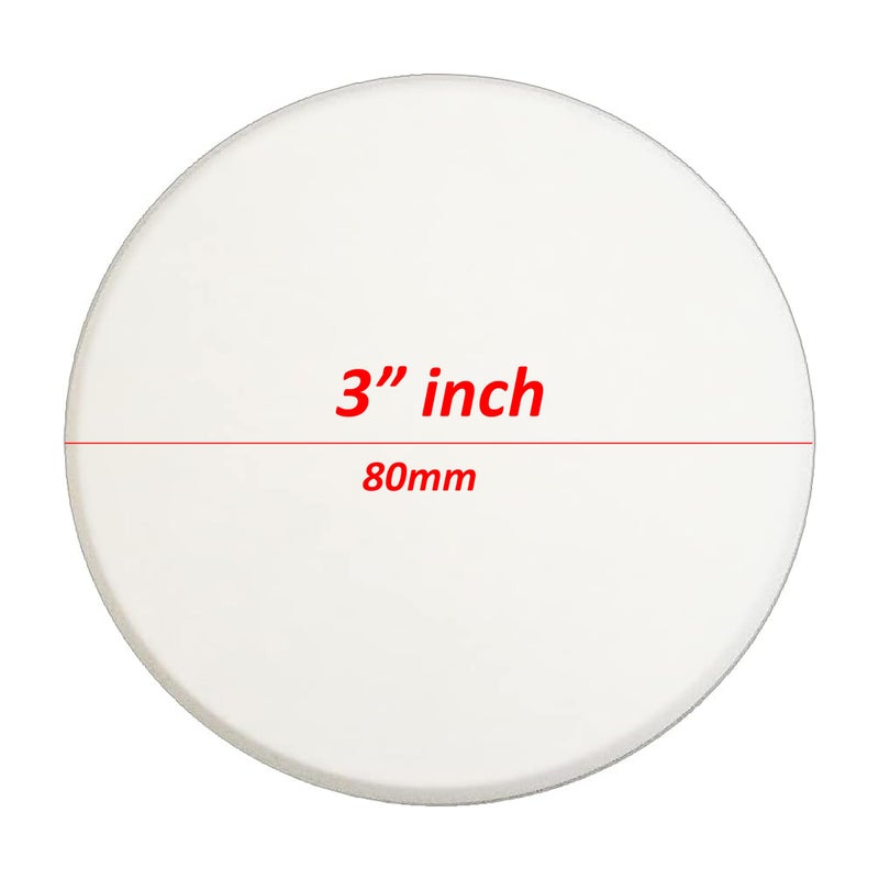 WideskallÂ® White Round Door Knob Wall Shield Self Adhesive Protector (3" inch Standard Size, 10.00, Count) - Image 1